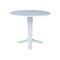 International Concepts 42 in. Solid Wood Round Dual Drop Leaf Dining Pedestal Table - 36.3 in.High in White K08-42DPT-23B-36 - alternate 6